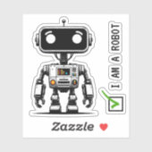 Sticker Robot Captcha - Je suis un Robot (Feuille)