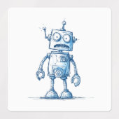 Sticker Robot Cartoon - Quirky Tech Trio (Design 1)