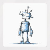 Sticker Robot Cartoon - Quirky Tech Trio (Design 2)