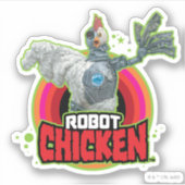 Sticker Robot Chicken Character Logo (Devant)