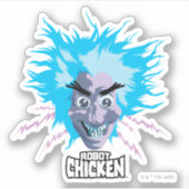 Sticker Robot chicken Scientist Head Graphic (Devant)