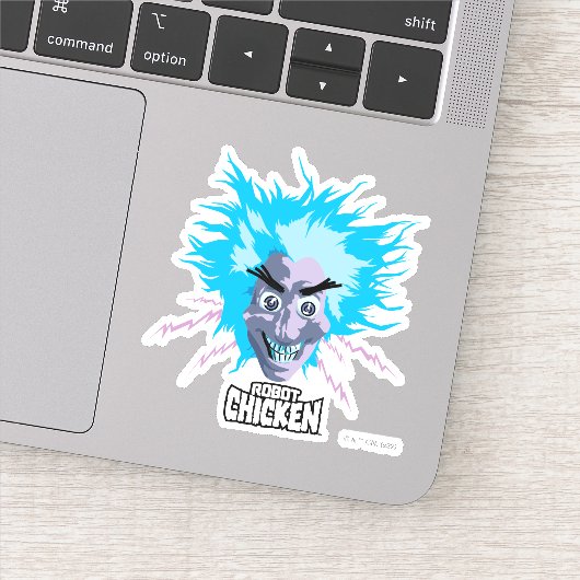 Sticker Robot chicken Scientist Head Graphic (Détail)