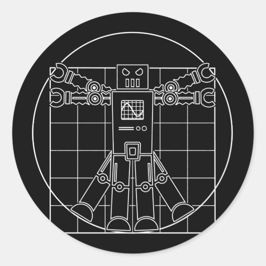 Sticker Robot Da Vinci Vitruvian (Devant)