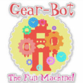 Sticker Robot d'engrenage (Devant)