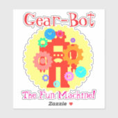 Sticker Robot d'engrenage (Feuille)