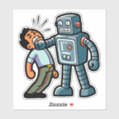 Sticker Robot en colère (Feuille)