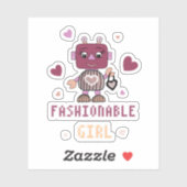 Sticker Robot girl (Feuille)