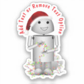 Sticker Robot Père Noël Helper Christmas (Recto)