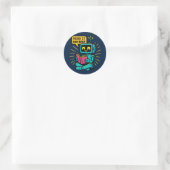 Sticker Robot Retro Lecture - Pixel Art Sci-Fi (Sac)