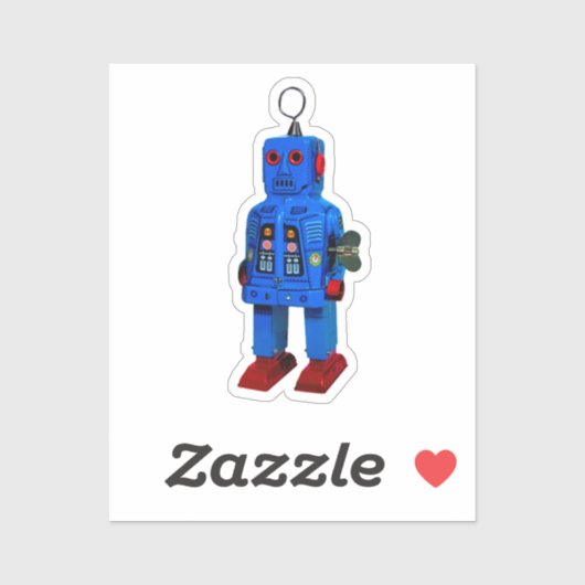 STICKER ROBOT ROUGE (Feuille)