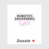 Sticker Robotique Ingénierie fille (Feuille)