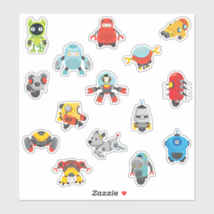 Sticker Robots Cartographiques pour enfants