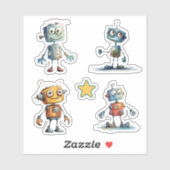 Sticker Robots dangereux (9 - 12) (Feuille)