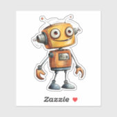 Sticker Robots dangereux (conception no 11) (Feuille)