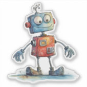 Sticker Robots dangereux (conception no 12) (Devant)