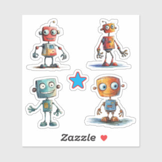 Sticker Robots irréguliers (1 - 4)