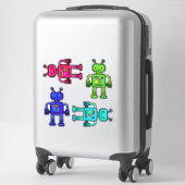 Sticker Robots lunaires mignonnes pour les enfants (Sur valise)