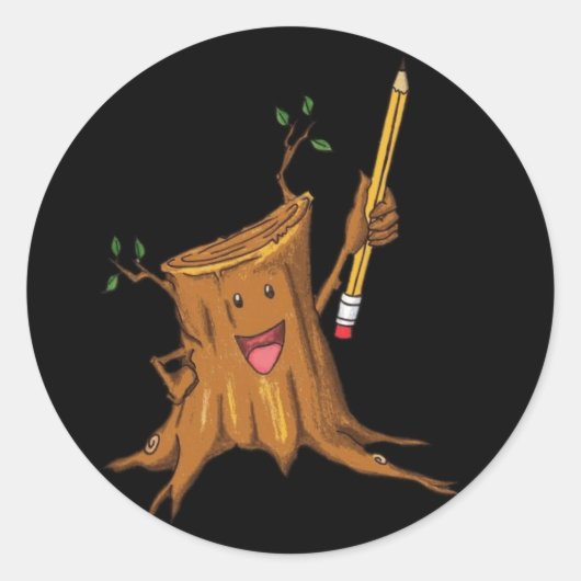 Sticker robuste (petit) Noir (Devant)