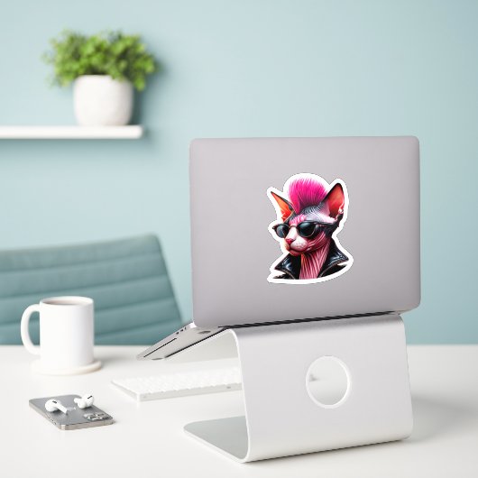 STICKER ROCHER DE POINTE SPHYNX 6 (Ordinateur portable sur le bureau)