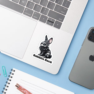 Sticker Rock lapin