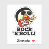 Sticker Rock n Roll Funny Sushi Roll Pun (Feuille)