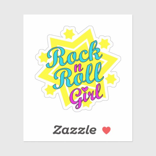 Sticker Rock n Roll Girl (Feuille)
