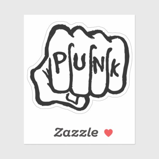 Sticker Rock Punk moderne (Feuille)