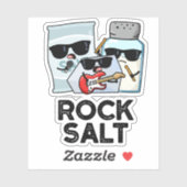 Sticker Rock Salt Funny Condiment Music Pun (Feuille)