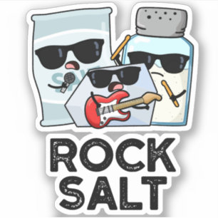 Sticker Rock Salt Funny Condiment Music Pun