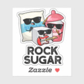 Sticker Rock sucre amusant de nourriture Pun (Feuille)