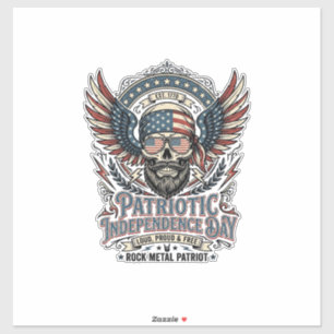 Sticker Rocker du bandana patriotique Méta musique Old Glo