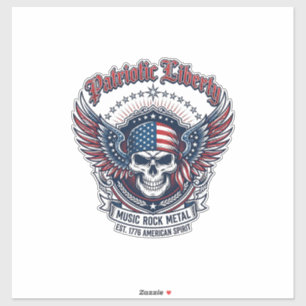 Sticker Rocker du bandana patriotique Méta musique Old Glo