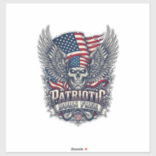 Sticker Rocker du bandana patriotique Méta musique Old Glo