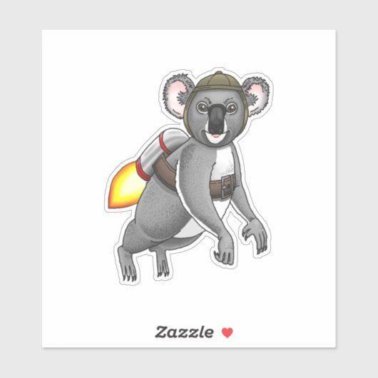 Sticker Rocket Koala (Feuille)