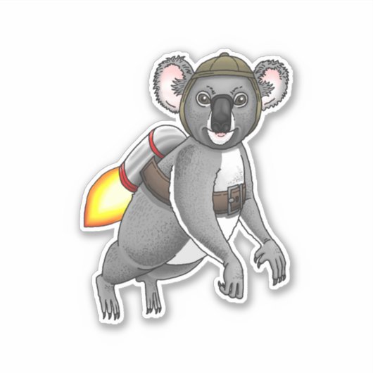 Sticker Rocket Koala (Devant)