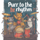 Sticker Rockin' Cat Band (Devant)
