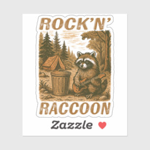 Sticker Rock'n' Raccoon