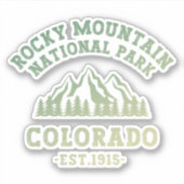 Sticker Rocky Mountain National Park Colorado USA Gradient (Devant)
