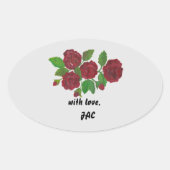 sticker rode rozen (Voorkant)