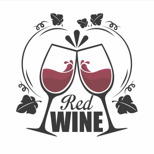 Sticker rode wijn (Voorkant)