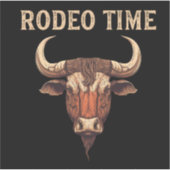 Sticker Rodeo Time Western Bull Riding Rodeo Cowboy (Devant)
