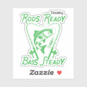 Sticker Rods Ready Bass Steady Custom SVG Graphic (Feuille)