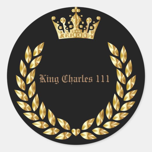Sticker Roi Charles 111 Couronne Royal Classic Rou (Devant)
