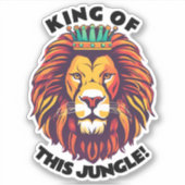 Sticker Roi drôle de cette jungle étanche (Devant)