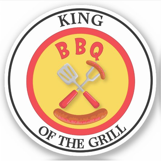 Sticker Roi du barbecue (Devant)