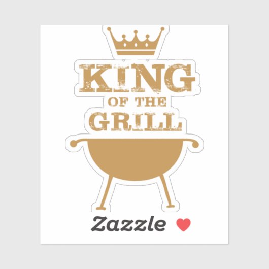 Sticker Roi Du Grill, Or (Feuille)