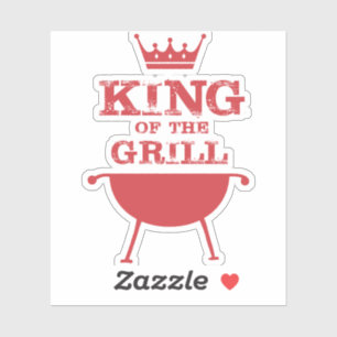 Sticker Roi Du Grill, Rouge