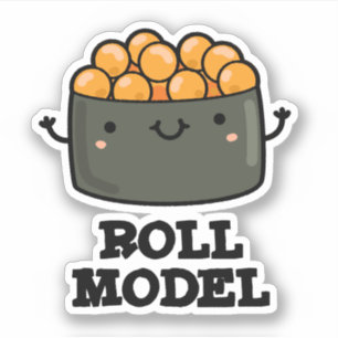 Sticker Roll Model Funny Food Sushi Roll Pun
