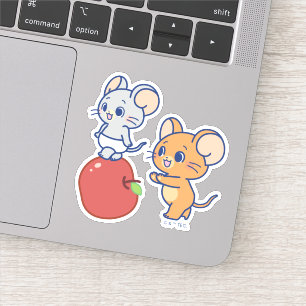 Sticker Rollage Anime Tuffy et Jerry Apple