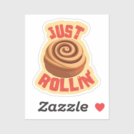 Sticker Rollin' Cinnamon Roll (Feuille)